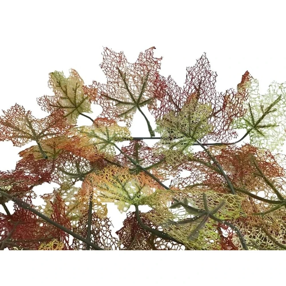 Fall Leaves Maple Leaf Decor Autumn 38 Thanksgiving Glitter String Veins Wire